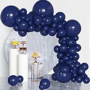 Navy Blue Balloons Garland Kit, 104pcs Matte Navy Blue Balloon Dark Blue Balloons with Different Size 18 Inch 12 Inch 10 Inch 5 Inch for Graduation Birthday Baby Shower, Wedding, Bridal Shower