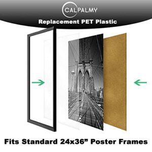 (3 Pack) PET Sheet Panels - 24 x 36 x 0.04" Plexiglass-Quality Lightweight and Shatterproof Glass Alternative Perfect for DIY Sneeze Guards, Face Shields, Railing Guards, and Pet Barriers