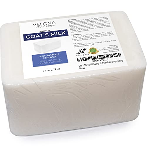 velona 5 LB - GOATS MILK Soap Base SLS/SLES free | Melt and Pour | Natural Bars For The Best Result for Soap-making