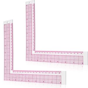 plastic sewing ruler l-square curve ruler sewing measure tailor ruler clear sewing ruler for tailor craft tool drawing measuring supplies (2)