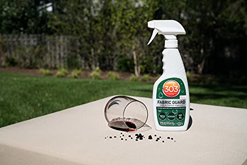 303 Fabric Guard - For Outdoor Fabrics - Restores Water Repellent Properties - Repels Moisture & Stains - Manufacturer Recommended - Safe For All Fabrics, 16oz (30605CSR) Packaging May Vary