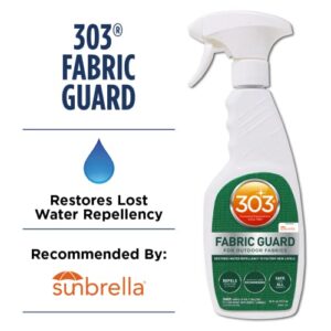 303 Fabric Guard - For Outdoor Fabrics - Restores Water Repellent Properties - Repels Moisture & Stains - Manufacturer Recommended - Safe For All Fabrics, 16oz (30605CSR) Packaging May Vary