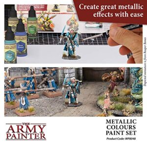 The Army Painter - Metallic Colours Paint Set - Hobby Acrylic Paint Set of 10 Metallic Acrylic Paint - Includes Tainted Gold Acrylic Paint Metallic - Acrylic Hobby Paint Set of Acrylic Metallic Paint