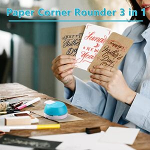 Ecraft Paper Corner Rounder Punch: 3 in 1 (R4mm R7mm R10mm) Corner Rounder Cutter for Paper, Laminate, Photo,DIY Projects, Card Making and Scrapbooking