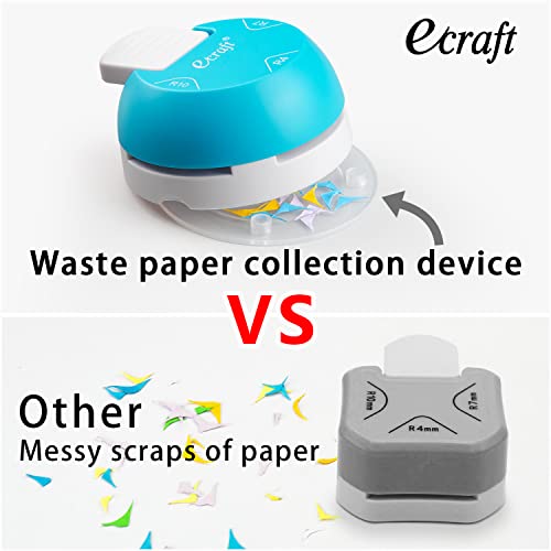 Ecraft Paper Corner Rounder Punch: 3 in 1 (R4mm R7mm R10mm) Corner Rounder Cutter for Paper, Laminate, Photo,DIY Projects, Card Making and Scrapbooking