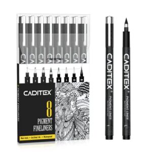 calligraphy pens, caditex 8 size calligraphy pens set for beginners drawing, writing