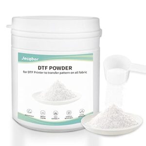 dtf powder white digital transfer hot melt adhesive, 400g/14oz dtf pretreat powder for dtf printer direct print on all fabric include jeans cotton t shirt textile etc