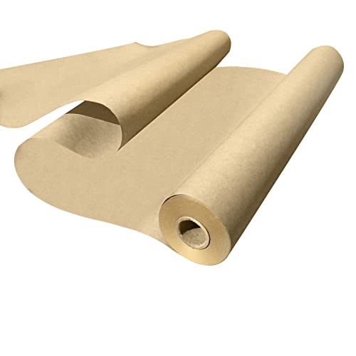 Made in USA Brown Kraft Paper Jumbo Roll 30" x 2400" (200ft) Ideal for Gift Wrapping, Art, Craft, Postal, Packing, Shipping, Floor Protection, Dunnage, Parcel, Table Runner, 100% Recycled Material