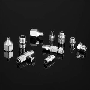 15 Pieces Airbrush Adapter Set Airbrush Quick Release Coupling Disconnect Adapter Kit Airbrush Quick Release Disconnect Fitting Connector Set Female Connectors for Air Compressor and Airbrush Hose