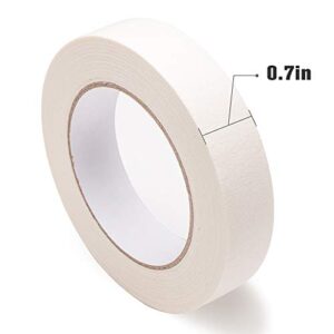 YOUKING White Masking Tape, Easy Tear Tape Best for Decorating, Painting, Arts, and Crafts (0.7" x 55 Yard)