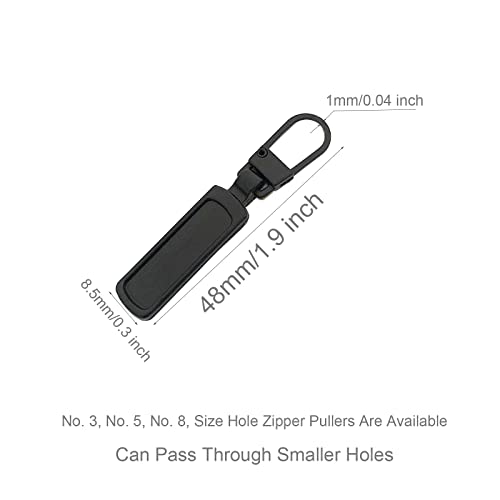 Mizeer Zipper Pull Replacement for Small Holes Zipper, Detachable Zipper Tab Repair for Clothing Jackets Boots