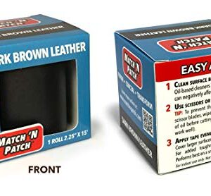 Match 'N Patch Realistic Dark Brown Leather Repair Tape