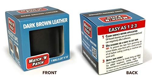 Match 'N Patch Realistic Dark Brown Leather Repair Tape