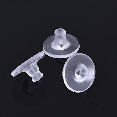 100 Pack Clear Rubber Earring Safety Backs Clutch Earring Pad