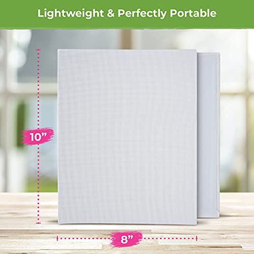 Canvas Boards for Painting (8x10 Canvases - 20 pcs Value Pack) Individually Wrapped Artist Quality Canvas Panels Made from Pure Cotton - Triple Primed with Gesso to Save You The Hassle