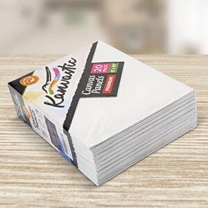 Canvas Boards for Painting (8x10 Canvases - 20 pcs Value Pack) Individually Wrapped Artist Quality Canvas Panels Made from Pure Cotton - Triple Primed with Gesso to Save You The Hassle