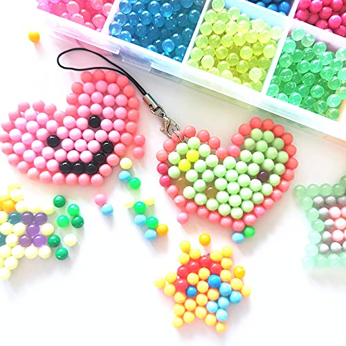 Vytung Water Fuse Beads Kit-3600 Beads 24 Colors(6 Glow in Dark) Mega Bead Refill Beads for Kids Beginners Activity Pack(3600 Beads Refill Pack))