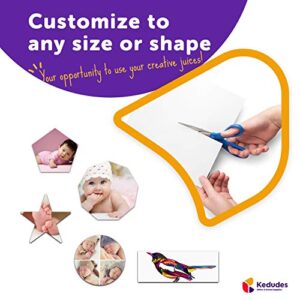 kedudes Flexible Adhesive Magnetic Sheets Paper 4x6 Inch - Peel and Stick, Works Great for Pictures, Cuts to Any Size, Pack of 12 Black