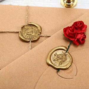 15 Pieces Glue Gun Sealing Wax Sticks for Retro Vintage Wax Seal Stamp and Letter, Great for Wedding Invitations, Cards Envelopes, Snail Mails, Wine Packages, Gift Wrapping (Bronze)