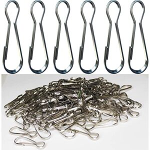 50pcs SIEWAY Lanyard Clips, Lanyard Hooks,1.26 in Premium Clasps Hooks Closures Snap Hooks Small for Crafts Lanyards Metal Key Chain Ring Making Jewelry Replacement Clips