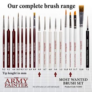 The Army Painter Most Wanted Brush Set - Miniature Small Paint Brush Set of 3 Acrylic Paint Brushes-Includes Drybrush, Regiment Model Paint Brush & Detail Fine Tip Paint Brush for Painting Miniatures