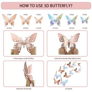 UJoyant 236 Pcs Birthday Decorations For Women, Rose Gold Party Decorations Kit For Girls Or Women - Butterfly Decors, Hanging Swirl, Balloon Stand Kit, Sash, Tiara, Banner, Tassel Curtain, Balloon, Tableware Kit For 25 Guests