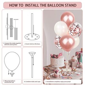 UJoyant 236 Pcs Birthday Decorations For Women, Rose Gold Party Decorations Kit For Girls Or Women - Butterfly Decors, Hanging Swirl, Balloon Stand Kit, Sash, Tiara, Banner, Tassel Curtain, Balloon, Tableware Kit For 25 Guests