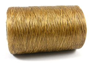 kulay artificial deer sinew natural waxed flat polyester thread for beading, leather, tie-dye crafts and sewing, natural sinue (5-ply, 300 yards or 900 feet)