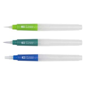 Tombow 56253 Water Brush, 3-Pack. Easily Blend Water-Based Markers, Watercolor Paint, and More with 3 Flexible Brush Tips