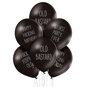 funny party pieces abusive birthday balloons – pack of 12 different funny offensive balloons (for him)