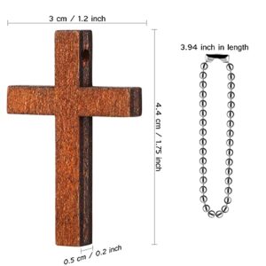 Hicarer Cross Charm Mini Wood Cross Charm Wooden Cross Pendant Hanging Ornament for Men, Women DIY Necklace Bracelet Earring Jewelry Craft Making (120 Pieces)