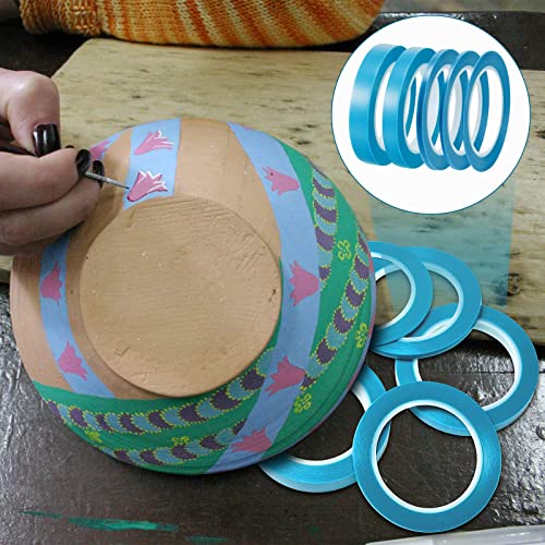 5 Rolls of Vinyl Tape Masking Tape Masking Tape Automotive Car Auto Paint for Curves, High Temperature Vinyl Low Tack