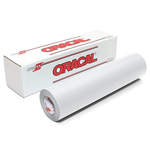 Roll of Matte Oracal 631 Removable Vinyl Works with All Vinyl Cutters - White - 12"x10FT