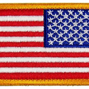 Tactical Patches of USA US American Flag Reverse, with Hook and Loop for Backpacks Caps Hats Jackets Pants, Military Army Uniform Emblems, Size 3x2 Inches