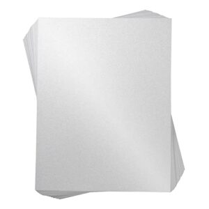 96 sheets pearl white shimmer cardstock, metallic paper for scrapbook & crafts, 8.5 x 11 in