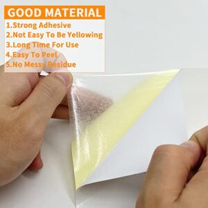 22 Sheets Clear Double Sided Adhesive Tape Sheets for Craft,A4 Size Super Strong Sticky Tumbler Tape Sheets 8.3x11.5 Inch with 0.1mm Thickness for DIY Art/Craft/Home Decorative Tape with Yellow Liner