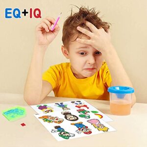 DURVA 5D Diamond Painting Stickers Kits, 12 Pcs Cartoon Anime Theme Diamond Stickers Paint by Numbers Kit, Suitable for Children, Boys and Girls DIY Super Mario Cartoon Theme Stickers