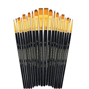 transon 20pcs art painting brush set for acrylic watercolor gouache hobby craft face painting