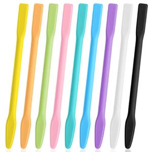 9pcs colored silicone stir sticks, gartful reusable epoxy resin stir sticks, for resin mixing, paint, making glitter tumblers cups, arts, crafts, facial mask stirring rods, 9 colors