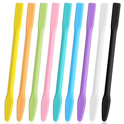 9PCS Colored Silicone Stir Sticks, Gartful Reusable Epoxy Resin Stir Sticks, for Resin Mixing, Paint, Making Glitter Tumblers Cups, Arts, Crafts, Facial Mask Stirring Rods, 9 Colors