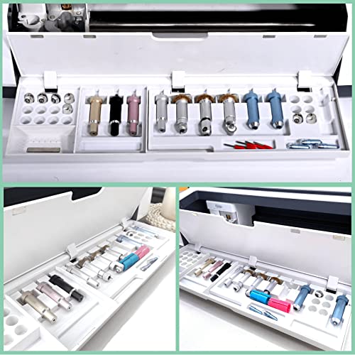 Duryeo Blade Storage Insert for Cricut Maker 3 & Maker, Blades Tray, Drawer Blade Housing and Quickswap Tip Accessories Organizer (White, Blades and Housing not Included)