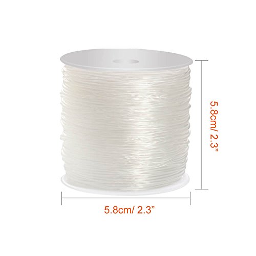 Paxcoo 1.2mm Elastic Stretch String Cord for Jewelry Making Bracelet Beading Thread