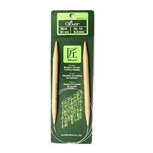 clover 3016/36-13 takumi bamboo circular 36-inch knitting needles, size 13