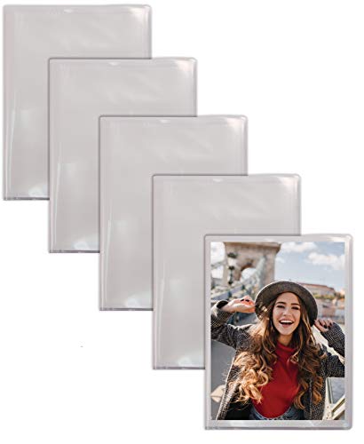 24 Photo Mini Photo Album, 4 x 6 Inch, Pack of 5, Clear View Cover, by Better Office Products, Holds 24 Photos, 5 Pack