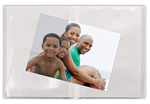 24 Photo Mini Photo Album, 4 x 6 Inch, Pack of 5, Clear View Cover, by Better Office Products, Holds 24 Photos, 5 Pack