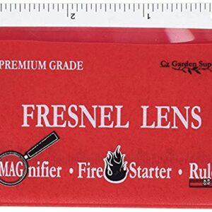 Fresnel Lens 4X Magnifier Pocket Wallet Credit Card Size • Ruler - Unbreakable Plastic for Home Office Classroom & Outdoor EDC Survival Kit Bushcraft (10 Pack Ruler/Magnifier - Red)