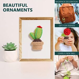 PP OPOUNT Beginner Crochet Kit - 6 PCS Potted Plants, Complete Crochet Kit for Beginners, Starter Pack for Adults and Kids with Step-by-Step Instructions and Video Tutorials