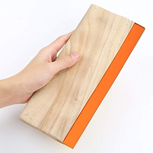 Caydo 3 Pieces 3 Sizes Screen Printing Squeegee, 75 Durometer Wooden Ink Scraper for Screen Printing Fabric, 5.9 Inch, 9.4 Inch and 13.7 Inch