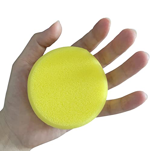 12 Pcs Round Painting Sponge WAFJAMF 2.96inch Yellow Craft Sponges Clay Sponge for Face Painting Art Crafts