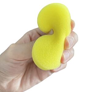 12 Pcs Round Painting Sponge WAFJAMF 2.96inch Yellow Craft Sponges Clay Sponge for Face Painting Art Crafts